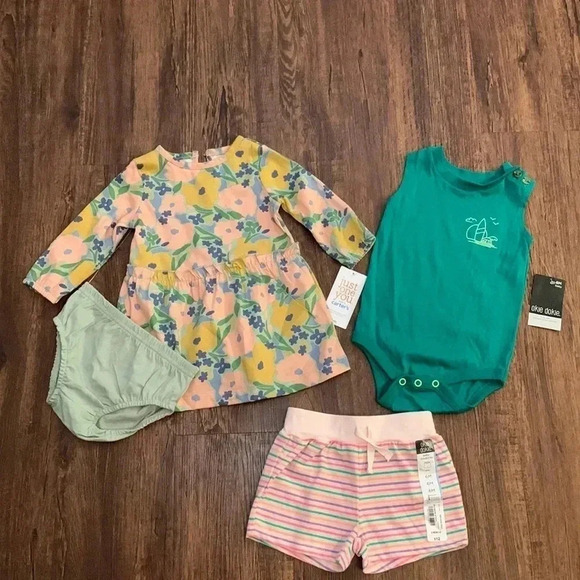 Girls Clothing Bundle Green and Pink Size 6 Months New - Picture 1 of 15